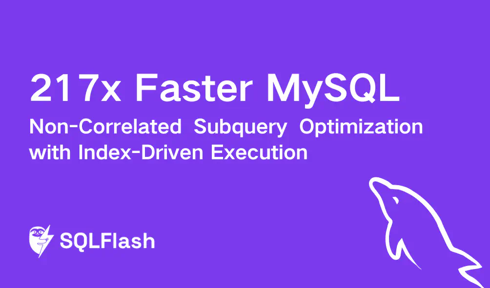 217x Faster MySQL: Non-Correlated Subquery Optimization with Index-Driven Execution